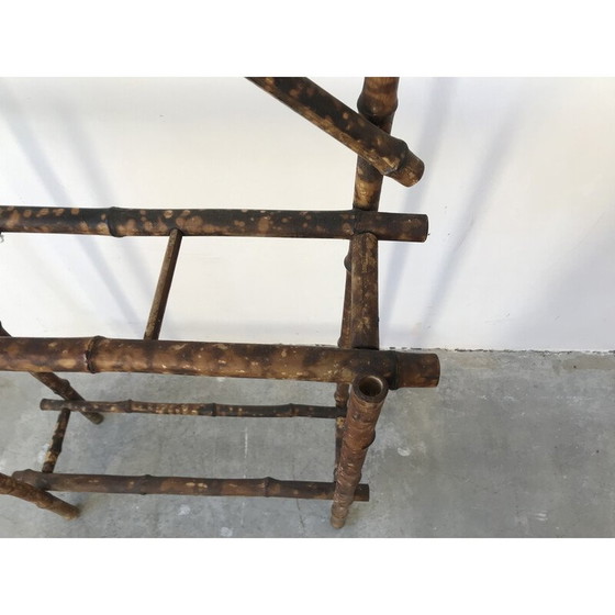 Image 1 of Vintage "Jugendstil" Bambus Garderobe mit Spiegel