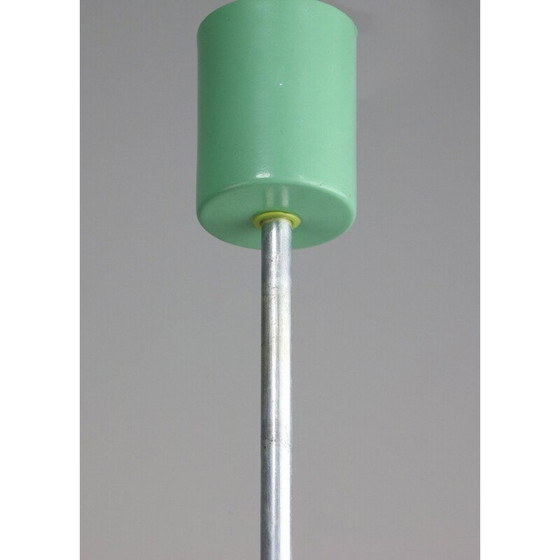 Image 1 of Mid Century Hängeleuchte aus türkisfarbenem Glas, 1960er Jahre