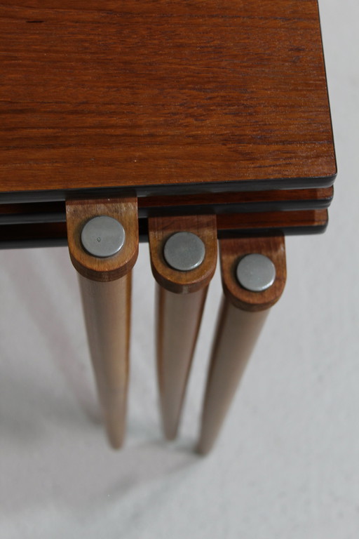 Vintage German Design Mimi set, Beistelltische - Opal, 1960s