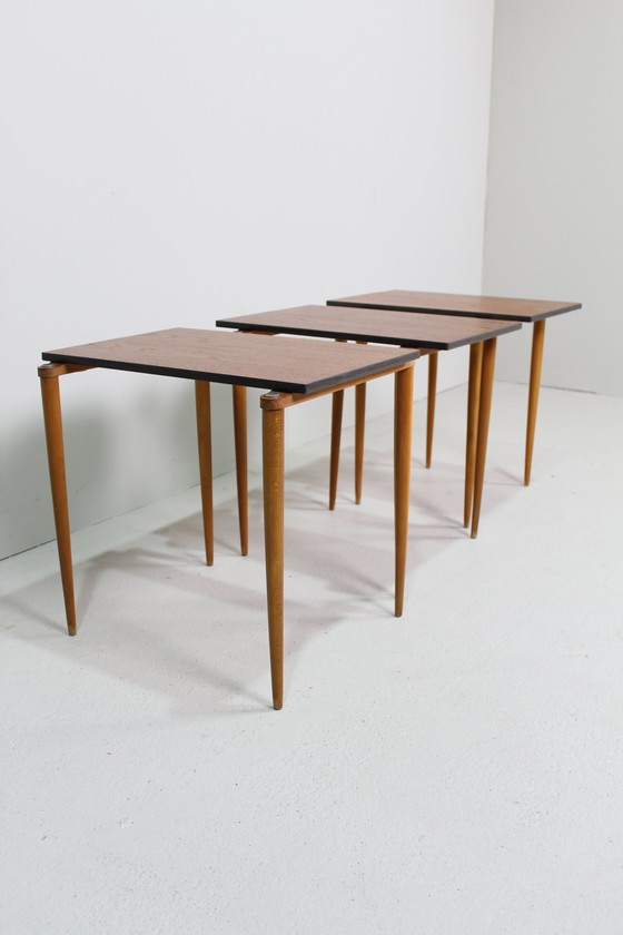 Image 1 of Vintage German Design Mimi set, Beistelltische - Opal, 1960s