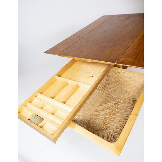 Image 1 of Kaffee- und Nähtisch aus Eiche und Teakholz, Dänemark 1960