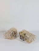 helena tynell glashütte  limburg wandlampen bubbleglas messing