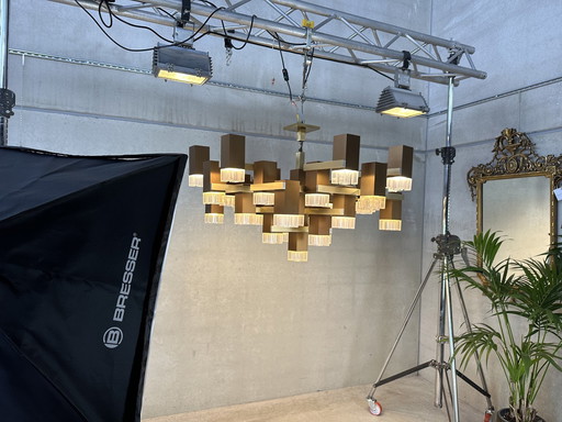 Xxl Vintage Design Kubische Pendelleuchte - Sciolari