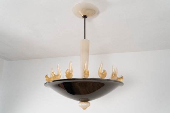 Image 1 of Elio Kronleuchter mit Flammen aus Muranoglas von Marco Mencacci