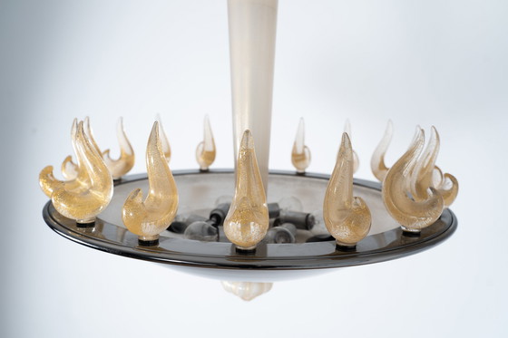 Image 1 of Elio Kronleuchter mit Flammen aus Muranoglas von Marco Mencacci