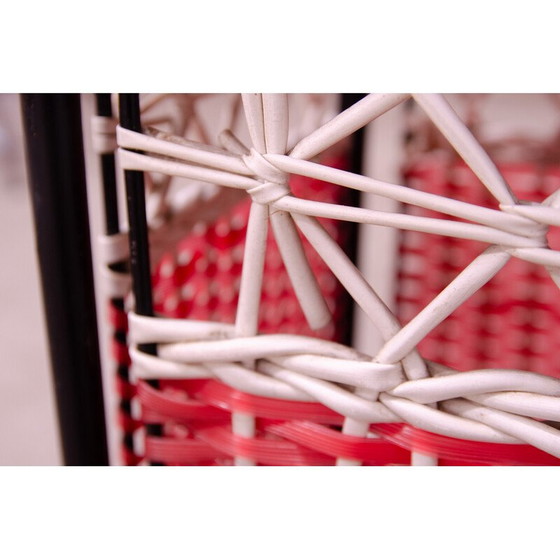 Image 1 of Wäschekorb aus Kunststoff und Kunstleder, Tschechoslowakei 1980