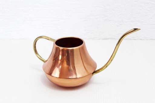 Vintage Gießkanne Aus Kupfer Und Messing 1960