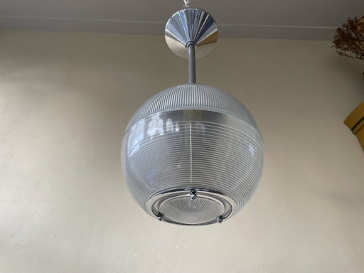 1940er Lampe Hängeleuchte Holophan Plexiglas Französisch