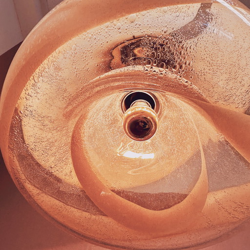 Italienische Muranoglas-Hängeleuchte in Wellenform