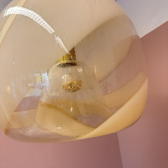 Image 1 of Italienische Muranoglas-Hängeleuchte in Wellenform