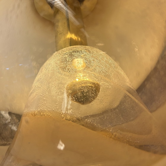 Image 1 of Italienische Muranoglas-Hängeleuchte in Wellenform