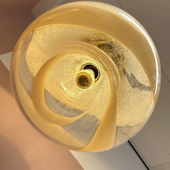 Image 1 of Italienische Muranoglas-Hängeleuchte in Wellenform