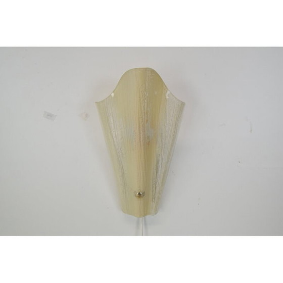 Image 1 of Mid Century Wandlampe aus Glas und Metall, Tschechoslowakei 1990er Jahre