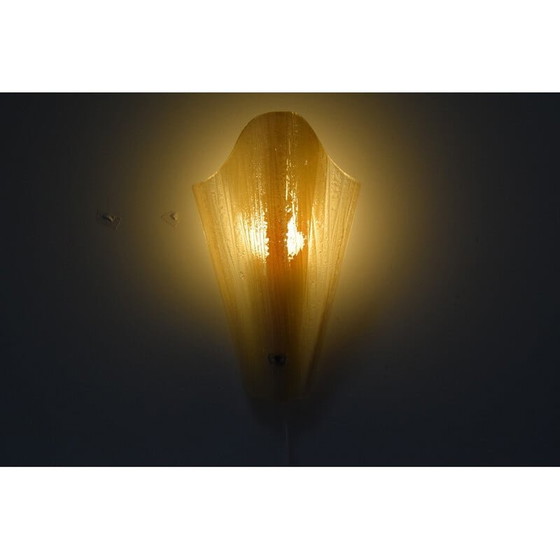 Image 1 of Mid Century Wandlampe aus Glas und Metall, Tschechoslowakei 1990er Jahre
