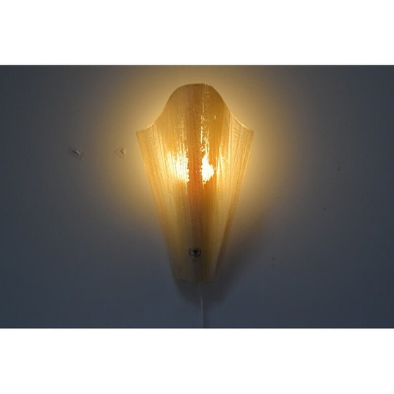 Image 1 of Mid Century Wandlampe aus Glas und Metall, Tschechoslowakei 1990er Jahre