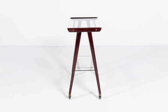 Image 1 of 1960'S Italienischer Mid-Century Modern Skulpturaler Beistelltisch/Servierwagen