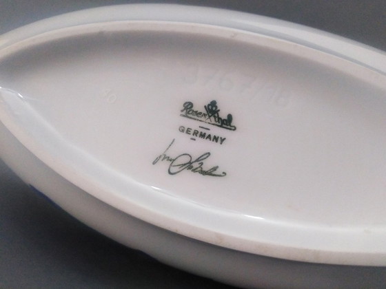 Image 1 of Lino Sabattini Rosenthal Postmoderne/Pop-Art 'Tasca' Vase mit Brigitte Doege Dekoration, 1980'S