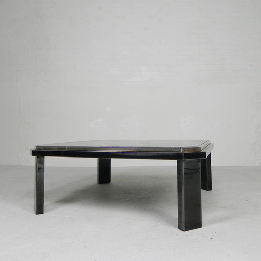 Fedam Couchtisch, hollywood regency, marmor in stahlgestell