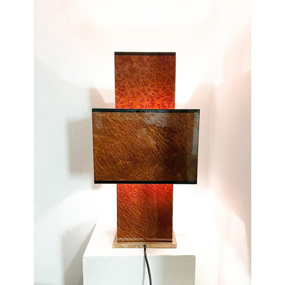 Image 1 of Vintage-Tischlampe aus Holz, 1970