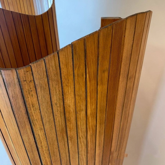 Image 1 of Vintage Trennwand aus Kiefernholz von Jomain Baumann, 1940