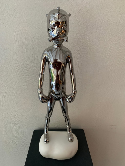 „Unerschrockenes Leben“, Zhang Yong. – beeldhouwkunst, polished steel, Metal, Hedendaags