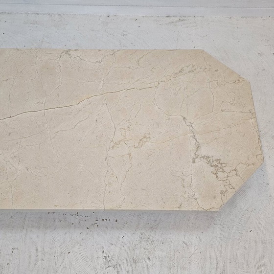 Image 1 of Italienischer Vintage-Couchtisch aus Travertin, 1980er Jahre