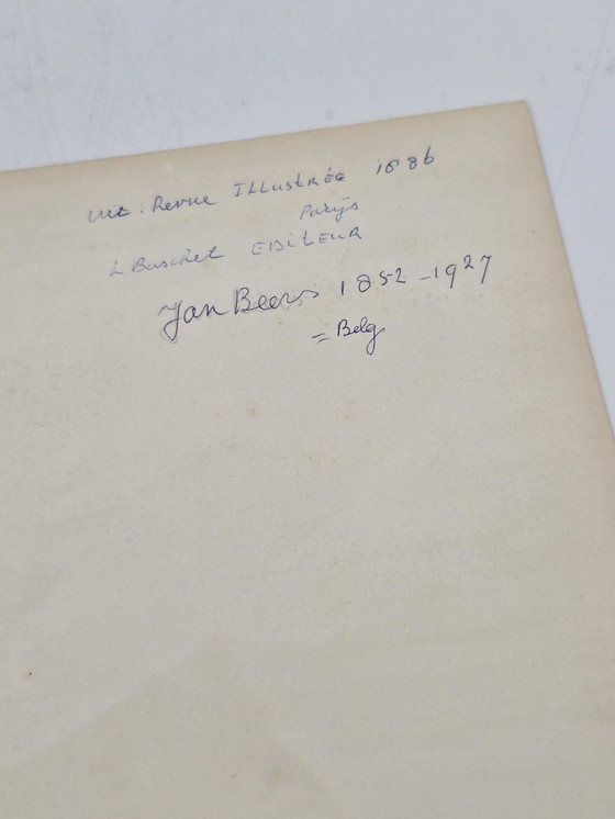 Image 1 of Lithographie, Jan Van Beers, Zirkusclown Von 1886