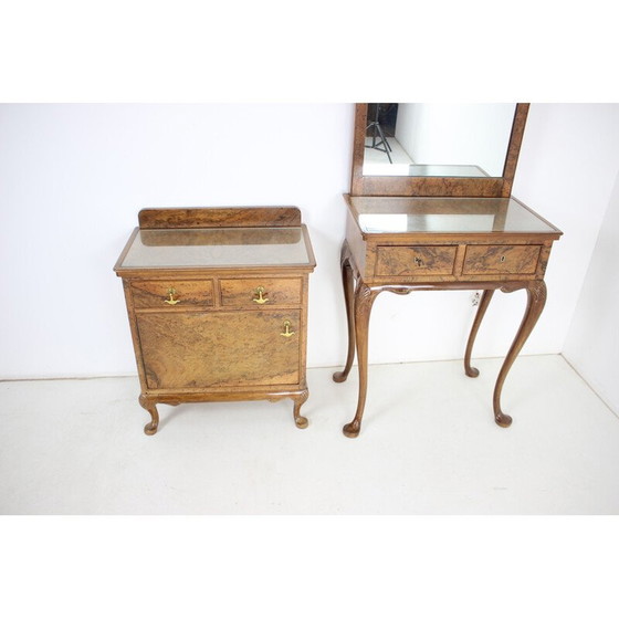 Image 1 of Vintage Schminktisch mit Schrank, Tschechoslowakei 1920