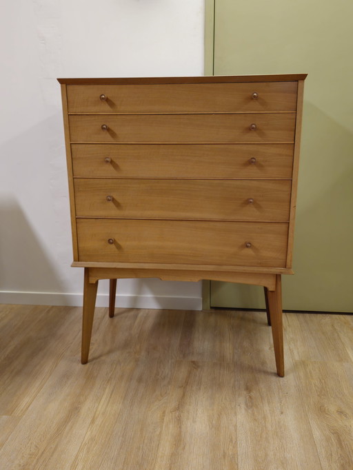 Vintage Alfred Cox Design Kommode Schubladen Kommode