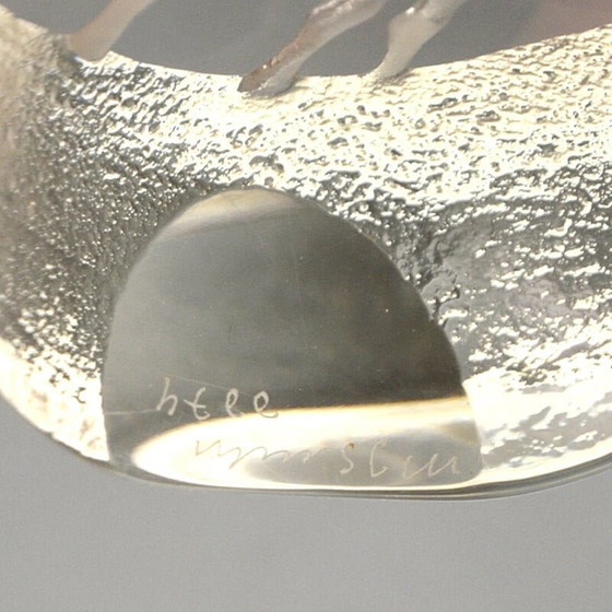 Image 1 of Briefbeschwerer und Schale aus schwedischem Kristall von Matt jonasson für Orrefors, 1960er Jahre