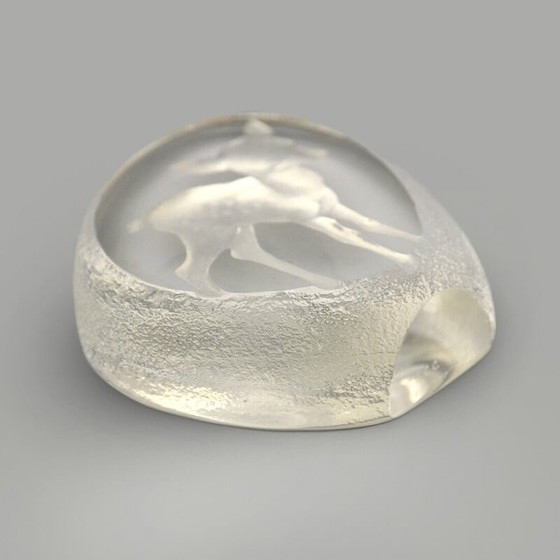 Image 1 of Briefbeschwerer und Schale aus schwedischem Kristall von Matt jonasson für Orrefors, 1960er Jahre