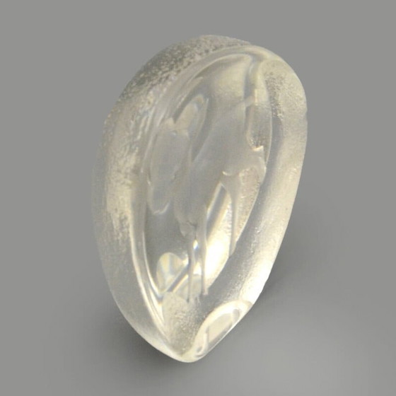 Image 1 of Briefbeschwerer und Schale aus schwedischem Kristall von Matt jonasson für Orrefors, 1960er Jahre