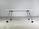 8X Vitra Schreibtisch Ad Hoc Antonio Citterio Auf Rollen Soft Light