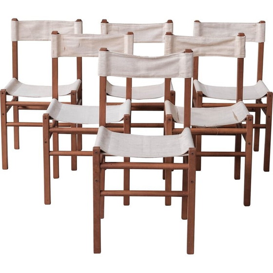 Image 1 of Satz von 14 italienischen Vintage-Esszimmerstühlen, 1970er Jahre