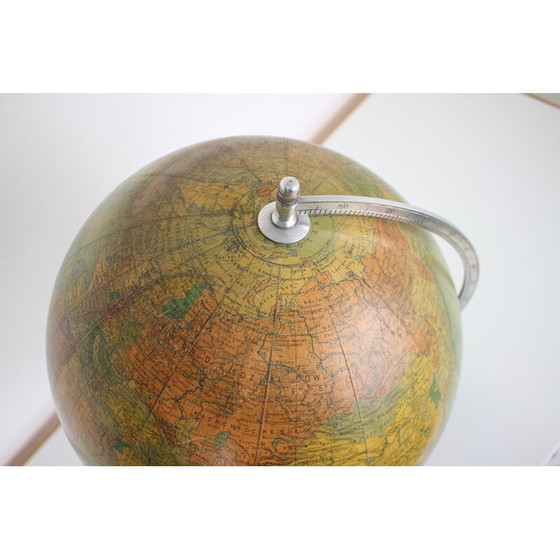 Image 1 of Mid Century-Glaskugel mit Holzsockel von Paul Rath, 1950er Jahre