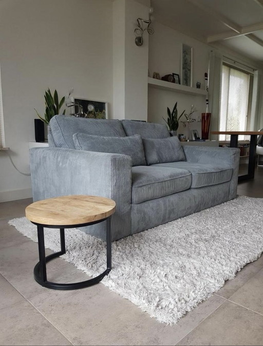 Sofa aus geripptem Stoff 2,5/3 Sitzer