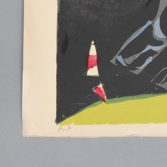 Image 1 of Milorad Bata Milhailovitch (1923-2011) "Fußball" (1974) Lithographie