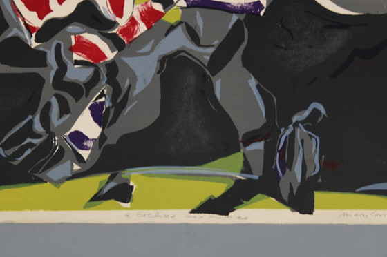 Image 1 of Milorad Bata Milhailovitch (1923-2011) "Fußball" (1974) Lithographie