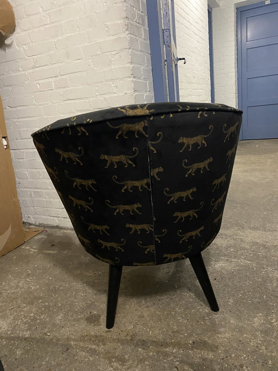 Image 1 of Woood Sessel Bo Velvet Panther Chair