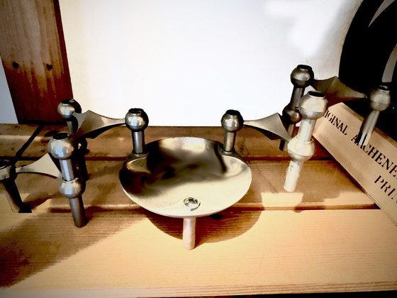 Image 1 of Candleholders & Bowl by Werner Stoff for Franz Nagel, 1960s, Set of 4