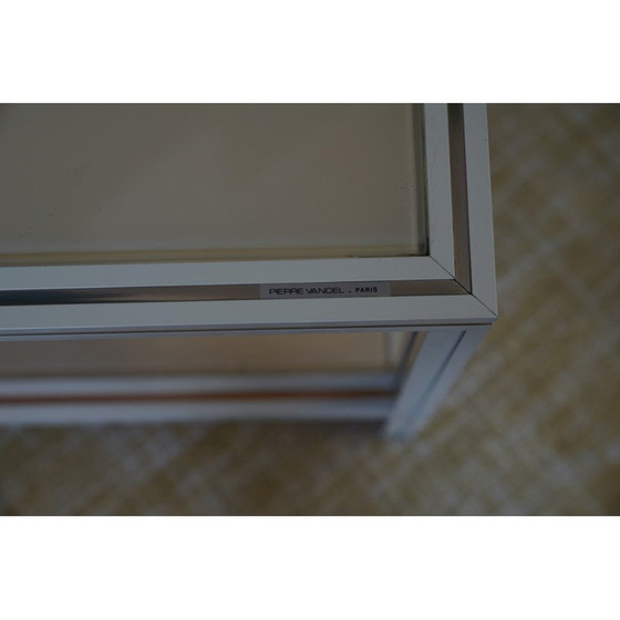 Image 1 of Zweistöckiger Beistelltisch aus Aluminium von Pierre Vandel, Mid Century, 1970er Jahre