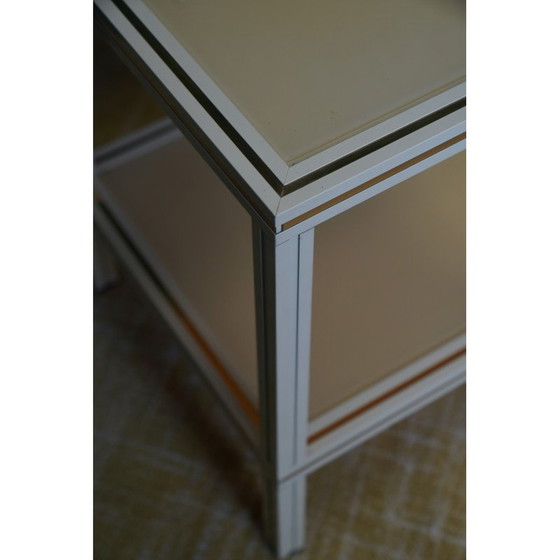 Image 1 of Zweistöckiger Beistelltisch aus Aluminium von Pierre Vandel, Mid Century, 1970er Jahre
