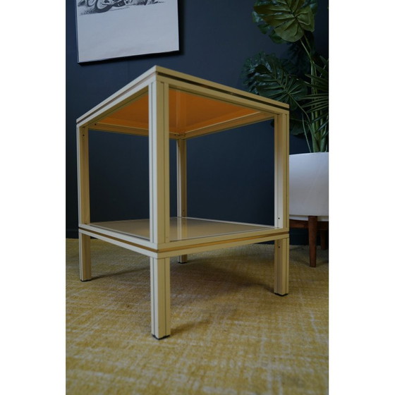 Image 1 of Zweistöckiger Beistelltisch aus Aluminium von Pierre Vandel, Mid Century, 1970er Jahre