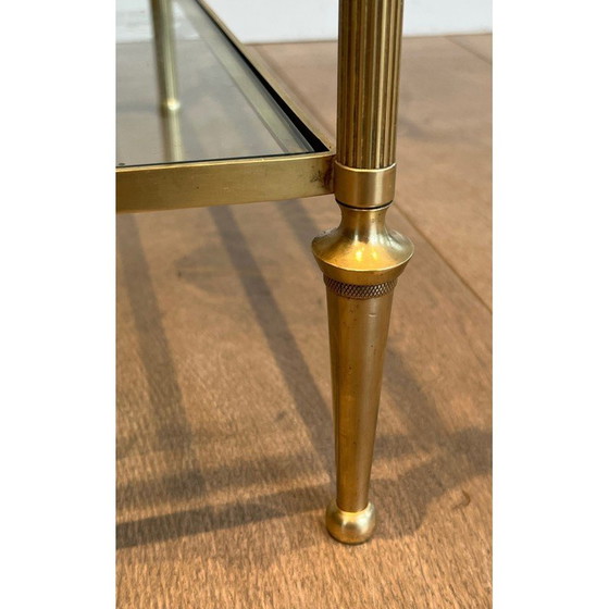 Image 1 of Vintage Couchtisch aus Bronze und Messing für La Maison Baguès, Frankreich 1940