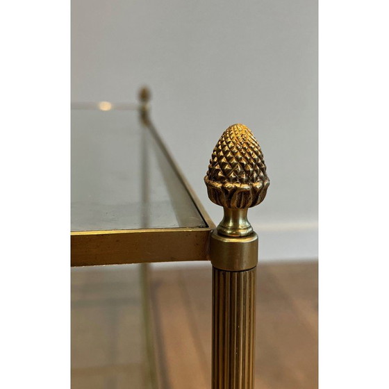 Image 1 of Vintage Couchtisch aus Bronze und Messing für La Maison Baguès, Frankreich 1940