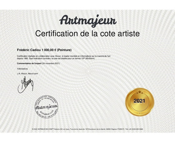 Image 1 of Mousterlin. Acryl Auf Papier Von Frédéric Cadiou.