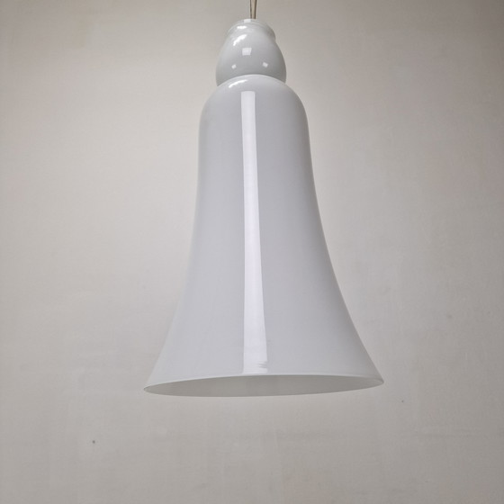 Image 1 of Anni Trenta Luce Kronleuchter von Venini in weißem Muranoglas