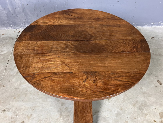 Image 1 of Brutalistischer Wabi Sabi Couchtisch Eiche Rustikal