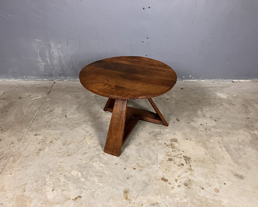 Brutalistischer Wabi Sabi Couchtisch Eiche Rustikal