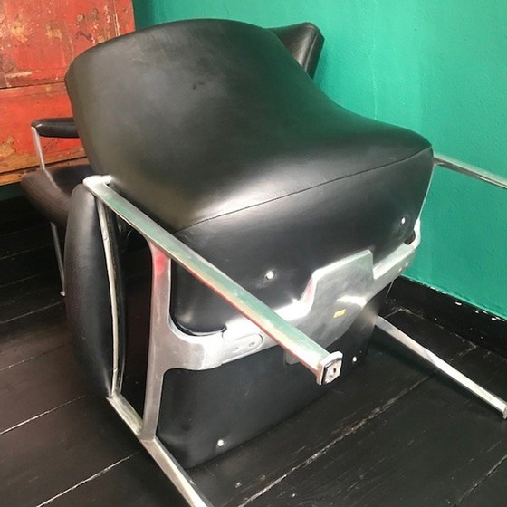 Image 1 of 2X Leder Sessel Röder Söhne by Miller Borgsen